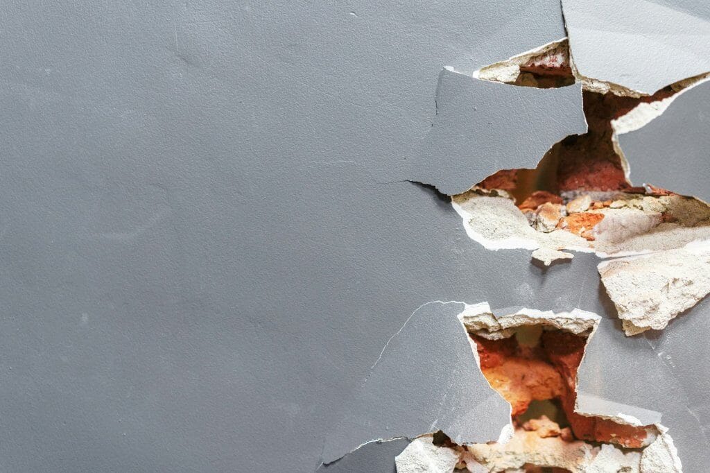 Fragment of the destroyed wall